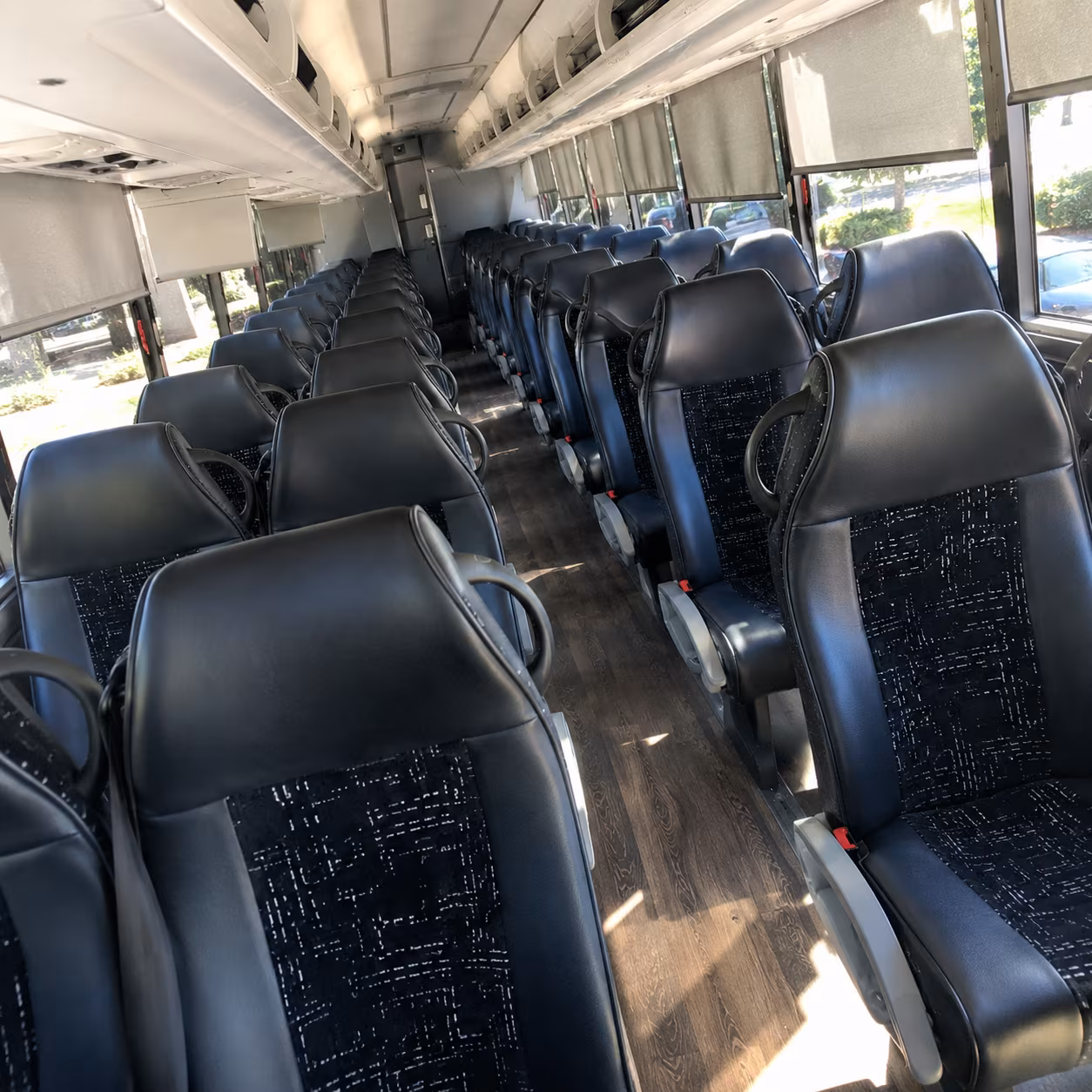 aurora charter bus services interior